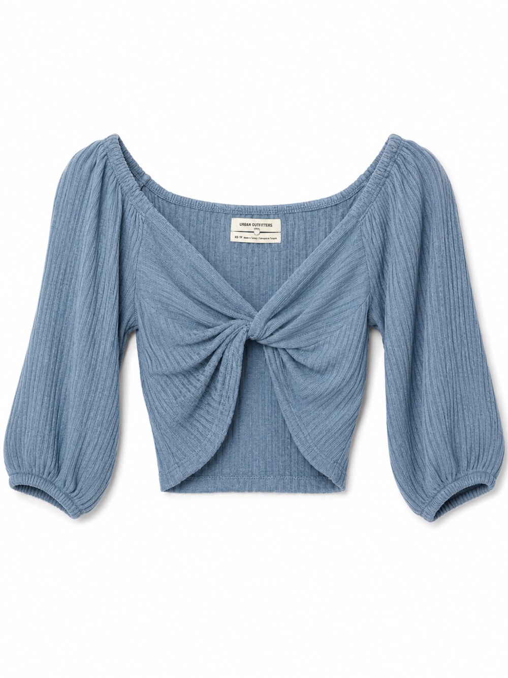 Urban Outfitters UO Lena Twist-Front Top | Size S | Blue